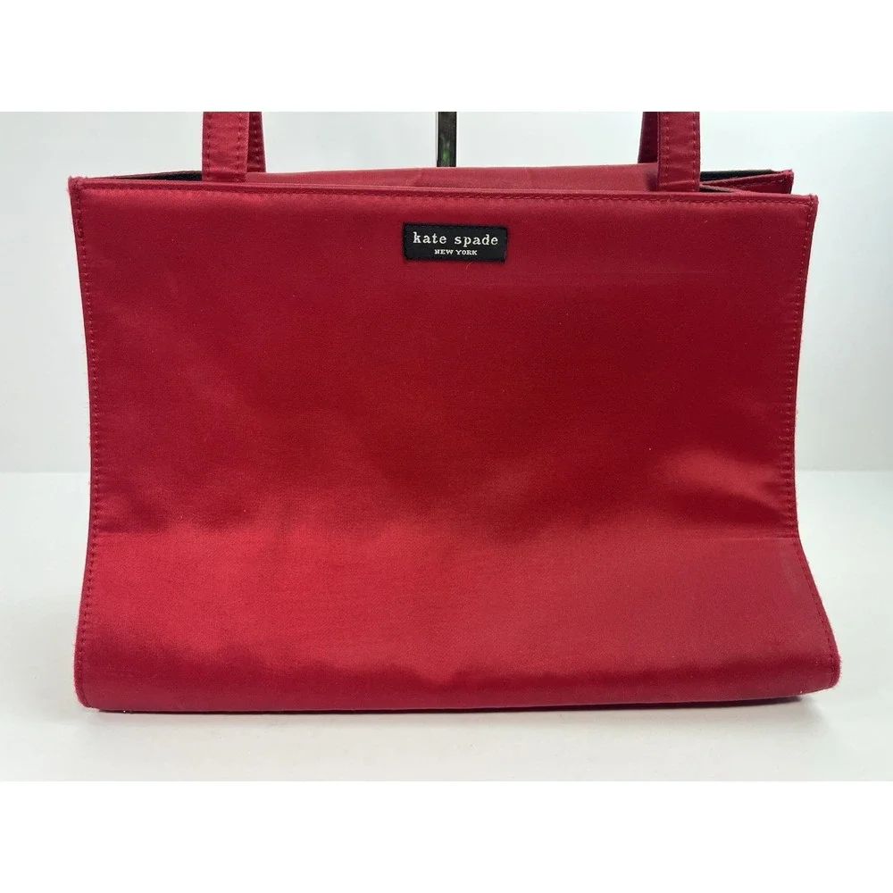 Vintage KATE SPADE Red Satin Shoulder Bag Handbag